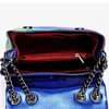 Sacs de soirée Fashion Women's Rainbow Spliced Chain Single Shoulder Crossbody Bag p230731