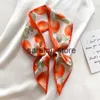 Foulards De Mode Soie Cou Écharpe De Luxe Belle Citronnier Floral Cheveux Cravate Foulards Foulard Bandeau Châles Et Wraps Foulard 100 * 10Cm J230801