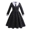 Girl's Dresses Movie Wednesday Costumes Girls Birthday Princess Costume Black Fancy Halloween Carnival Wednesday Cosplay Dresses for Kids 230801