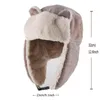 Gorro Touca de Caveira Protetor de Ouvido Quente Gordura de Orelha Abaada Chapéu Inverno à Prova de Frio Algodão Orelhas de Gato Touca Russa 230801