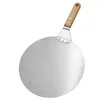 Bakning Mögel Kök Pizza Peel Shovel Paddel Rostfritt stål Spatula Pancake Tool With Wood Handle Tools 230731