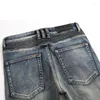 Jeans da uomo Biker Skinny Jean Homme Denim Split Spijkerbroeken Heren Pantaloni elastici Slim Fit Moto Hip Hop Fashion