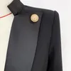 Costumes pour femmes HIGH QUALITY Est 2023 Designer Blazer Jacket Single Button Satin Collar