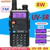 Walkie Talkie Baofeng UV 5R 8 W, echte hohe Leistung, 8 Watt, leistungsstark, große Reichweite, 10 km, FM, Zwei-Wege-Radio, CB, tragbare UV5R-Jagdradios 230731