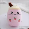 Party Favor Mignon Fruit Lait Thé Tasse En Peluche Poupée Mini Porte-clés Sac Pendentif Kwaii Drop Delivery Maison Jardin Fournitures De Fête Événement Dhoyp