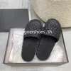 Designer-Hausschuhe, klassische Damen-Sandalen, Baumwoll-Slipper, Kristall-Kalbsleder-Sandale, Leinen-Plattform, Sommer-Strand-Slipper-Box