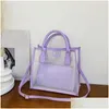 Torby wieczorowe moda PVC Jelly Bag Koman Mały przezroczysta torebka Summer Clear Shoder Drop dostawa Akcesoria DHDJ5