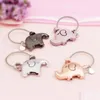 Keychains 10PCS Metal Animal Couple Elephant Key Chain Ring Holder Creative Women Car Keychain Porte Clef Bag Jewelry Lover Gift J102