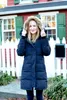 Tasarımcı Kadınlar Down Ceketler Ceket Uzun Parka Beyaz Kanada Duck Windbreak Kadınlar Parkas Ceket Kış Kış Kırpper Gerçek Kurt Kürk Mağazası Arktik Kaput Doudoune Manteau