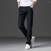 Jeans Masculino 2023 Primavera Outono Calça Clássica Moda Negócios Casual Confortável Calça Jeans Macia Magra Elástica Reta