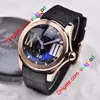 Nowy zegarek bąbelkowy 3 kolorowy automatyczny zegarek męski z randką czarne skórzane zegarki paska 217U