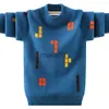 Strickjacke Kinder Pullover Winter Jungen Kleidung ONeck Stricken Pullover Pullover Kinder Kleidung Winter Warm Halten Kinder Kleidung J230801