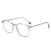 Sunglasses 2023 Transparent Reading Glasses Anti-Blue Light TR 90 Round Frame Flat Lens Eyewear Unisex Trendy Accessories