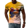 Heren T Shirts Heren T-shirts Voor Mannen Kleding Oversized Pauw Grafische T-shirt 3D Gedrukt Zomer Casual Korte mouw Mode Tops