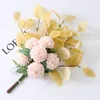 装飾的な花フェイクブルーブーケハイドジア装飾フラワーセンターピースのための人工菊シルク