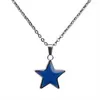 Pendant Necklaces JUCHAO Mood For Women Stainless Steel Pentagon Necklace With Temperature Change Color Punk Jewelry