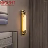 Wall Lamp BRIGHT Brass Light LED Modern Luxury Marble Sconces Fixture Indoor Decor For Home Bedroom Living Room Corridor