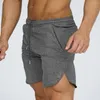 Pantaloncini da uomo in cotone sportivo da corsa grigio scuro pantaloni sportivi da bodybuilding pantaloni corti da fitness jogger palestra vintage da uomo