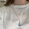 سلاسل الخيوط تعوي القلعة المستوحاة من القلعة Hauru Hauru Blue Austria Crystal Anime Cosplay Jewelry Howl 230731