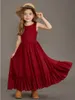 Girl's Dresses Girls Summer Dress Cotton Flower Baby Kids Wedding Lace Princess Party Dress Teenager Children Clothes for 3 4 6 8 10 12y 230801