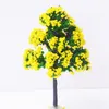 Dekorativa blommor 10st Micro Landscape Model Tree Handgjorda plastblommor Landskapsarkitektur Små arkitektonisk sandminiatyrscen