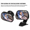 Autospiegels 2 in 1 Mini Safety Car Back Seat Baby View Mirror Verstelbare Baby Rear Convex Mirror Car Baby Kids Monitor Auto Accessoires x0801