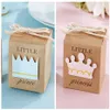 100pcs Lot 2016 Baby Shower Favours of Little Prince Kraft Favor Favors for Baby Birthday Party Prezenta