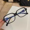2023 New luxury designer sunglasses Same Style Black Plain Eyeglass Can Match Degree Myopia Glasses Frame for Women CH3419