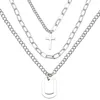 Pendant Necklaces Punk Necklace Multi-Layer Chain Cross For Women Men Metal Chains Hip Hop Goth Jewelry Gifts