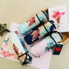 Parapluies Vintage Shabby Floral Print Femmes Pluie Chic Rose Cinq Pliant Fille Durable Portable Mini Parapluie Soleil