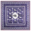 Foulards 90cm Ourlet Roulé À La Main Paisley Cheval Sergé Carré De Soie Écharpe Femmes Châle Marque Hijab Écharpe Foulard Tête Foulards Conception Bandana J230801