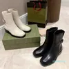 2023-Automne hiver designer bottes femme Semelle épaisse botte à glissière Plate-forme en cuir de vachette souple Chaussure décontractée en cuir mode Haut haut Boucle de ceinture femmes chaussures