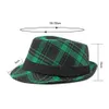 Wide Brim Hats Bucket Spring And Summer Fedoras Cap For Women Men Unisex Panama Cotton Polyester 5658cm Plaid Pattern Jazz Style LM0102 230801