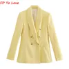 Damenjacken PF To Love Woman Casual Blazer Rosa Weiß FW Herbst Frühling Street Stilvolle Ankünfte Straight Button Solid Oberbekleidung 230731