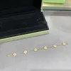 Mini 6 donne dell'oro del diamante 18K del braccialetto di fascino del progettista dei braccialetti del trifoglio del fiore che nozze i regali dei monili Commercio all'ingrosso