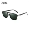 Okulary przeciwsłoneczne Aoze 2023 Mężczyźni spolaryzowane okulary słoneczne UV400 Driving Rectangle Shades for Oculos Masculino Male 212