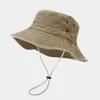 Sombreros de ala ancha Protección solar Sombrero de pesca Verano Malla transpirable Camping Senderismo Gorras Anti-Uv Montañismo Hombres Vaquero
