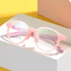 Lunettes de soleil DOISYER Lunettes anti-lumière bleue pour enfants Lentille plate TR90 Injection plastique bicolore Cadre souple pour hommes et femmes