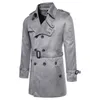 Men's Trench Coats 2023 Double Breasted Windbreaker Winter Jacket Coat Mid Length Korean Fashion Street Dress Plus Size