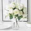 Decoratieve Bloemen Witte Zijde Roos Pioen Kunstbloem Thuis Bruiloft Vaas Decor Accessoires Kerst Scrapbook Garland Arrangement Nep