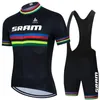 Radfahren Jersey Sets SRAM Jersey Herren Kleidung Sommer Kurzarm MTB Fahrrad Anzug Fahrrad Kleidung Ropa Ciclismo Hombre 230801