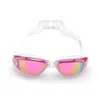 Silikon simningsglasögonglasögon anti-dimma elektroplätering UV-simningsglasögon för män Kvinnor Dykande vattensporter