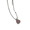 Chaînes Petit Coeur Pendentif Collier Fille Colliers Amour Choker Alliage Matériel Bijoux 634D