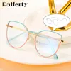 Солнцезащитные очки Ralferty Women Glasses Cat Eye Metal рамка Anti Blue Light Eyeglass Женская оптическая миопия 0 Diopter 2023