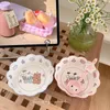 Bowls Korean Kawaii Ceramic Bowl Big Ear Dog Lace Girls Dormitory Fruit Salad Cute Rice Oatmeal Gift