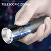 El feneri meşale şarj edilebilir LED UV El Feneri Ultraviyole Meşale Zoomable Mini 395nm Siyah Işık Evcil Hayvan İdaları Dedektörü Scorpion Hunting 230801