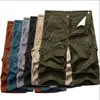 Men's Shorts Army Green Work Fashion Casual Multi-pocket Decoration Black Blue Gray Red Male Summer Cargo 28-38 40