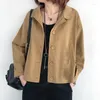 Women's Jackets Shirt 2023 Autumn And Winter Casual Solid Color Loose Thin Basic Jacket Trendy Tops Blouser Female