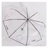 Paraguas Diseñador Transparente Mujer Carta Patrón Plegable Fl-Matic Paraguas Entrega de gota Hogar Jardín Housekee Organización Lluvia G Dhgi4
