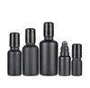 10ml 5ml 15ml 20ml 30ml 50ml 100ml Perfume Roll On Glass Bottle Black Frost with Metal Glass Ball Roller Essential Oil Vials